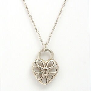Tiffany Filigree Heart Silver Pendant